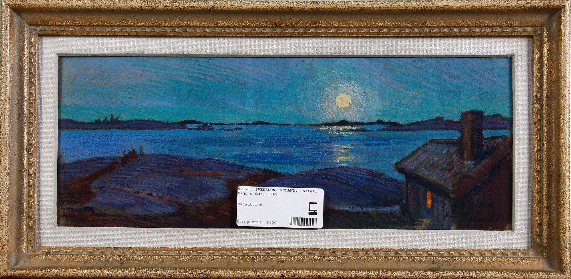 SVENSSON, ROLAND. Pastell. Sign o dat, 1945.