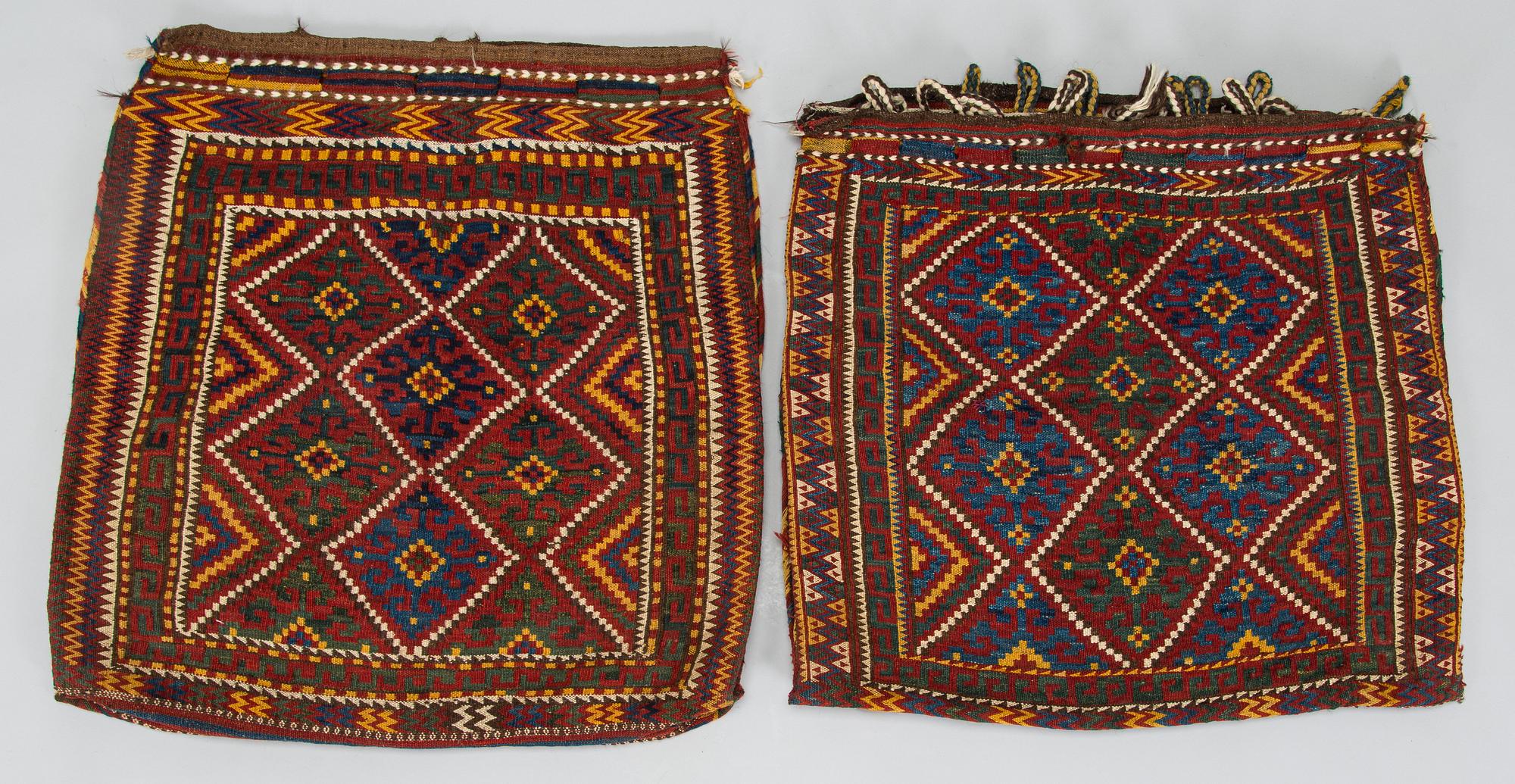 A pair of west persian saddel bags. Circa  150 x 80 cm.