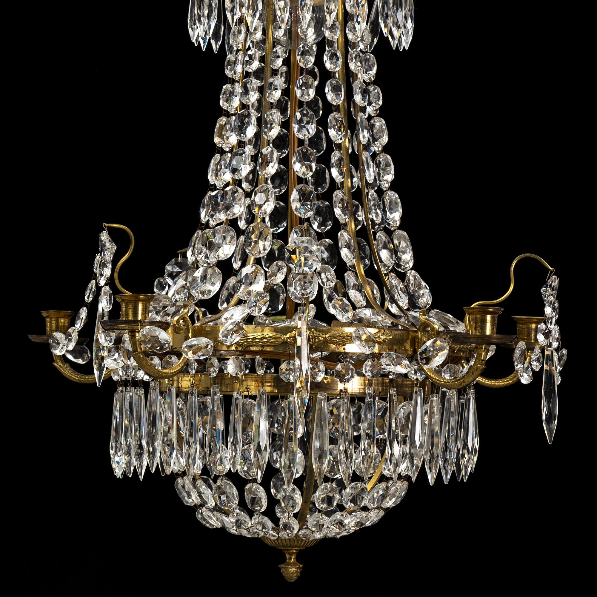 A second half of the 20th Century Gustavian style chandelier.