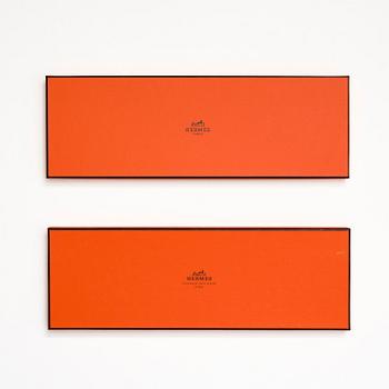 Hermès, two silk ties.