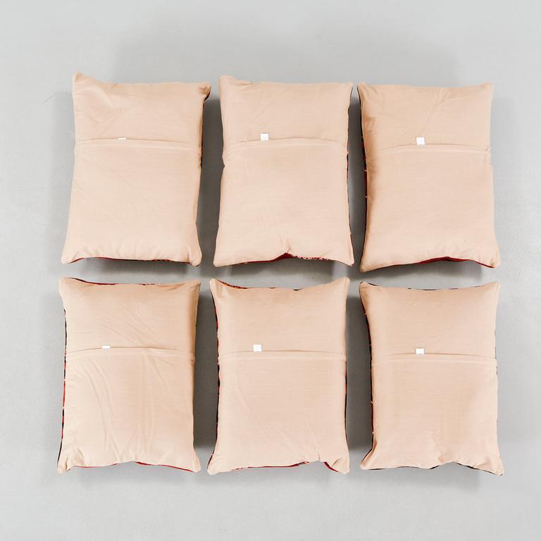 Six kelim pillows, modern made.