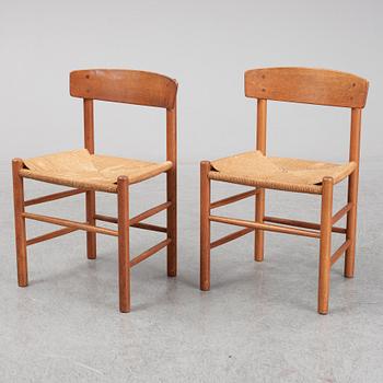 BØRGE MOGENSEN, seven model J39 chairs, Denmark, second half of the 20th century.