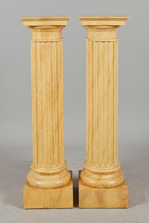 PIEDESTALER, 1 par, sent 1900-tal.