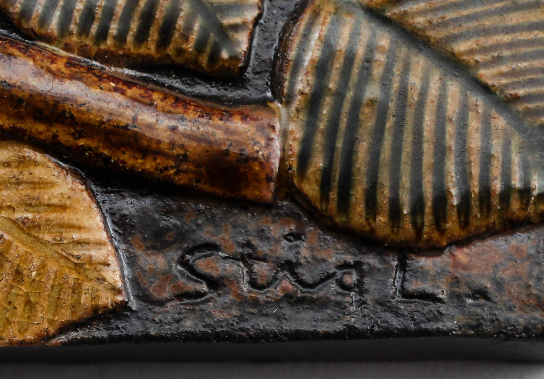 VÄGGRELIEF, Stig Lindberg, signerad, Gustavsberg.