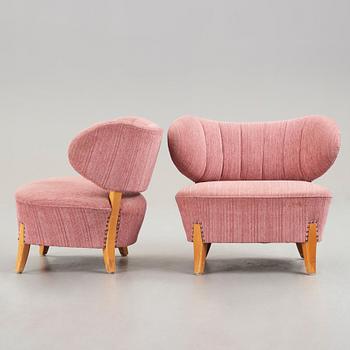 Otto Schulz, a pair of easy chairs, Sweden 1940-50's.