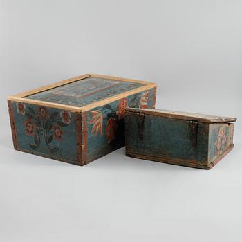 SKRIN, 2 st, allmoge, 1700/1800-tal.