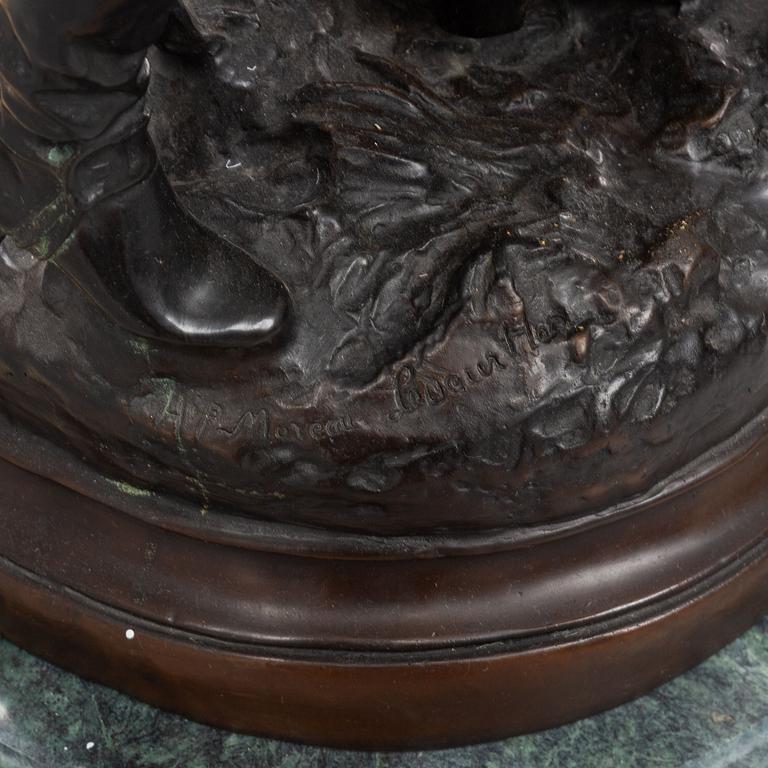 Hippolyte Moreau & Prosper Lecourtier, after. Sculpture, bronze.