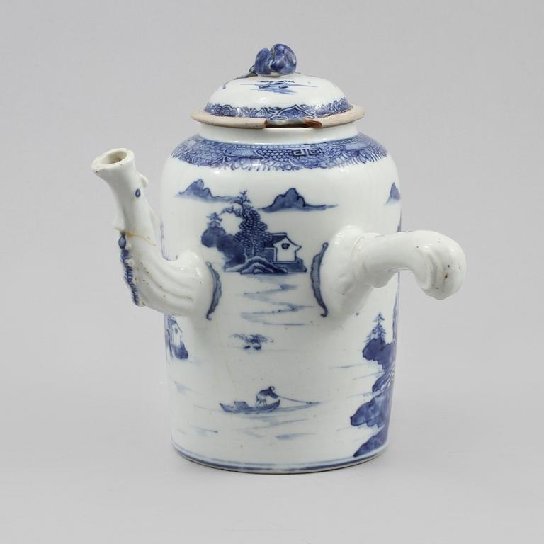 KAFFEKANNA, porslin, Kina, 1700-tal.