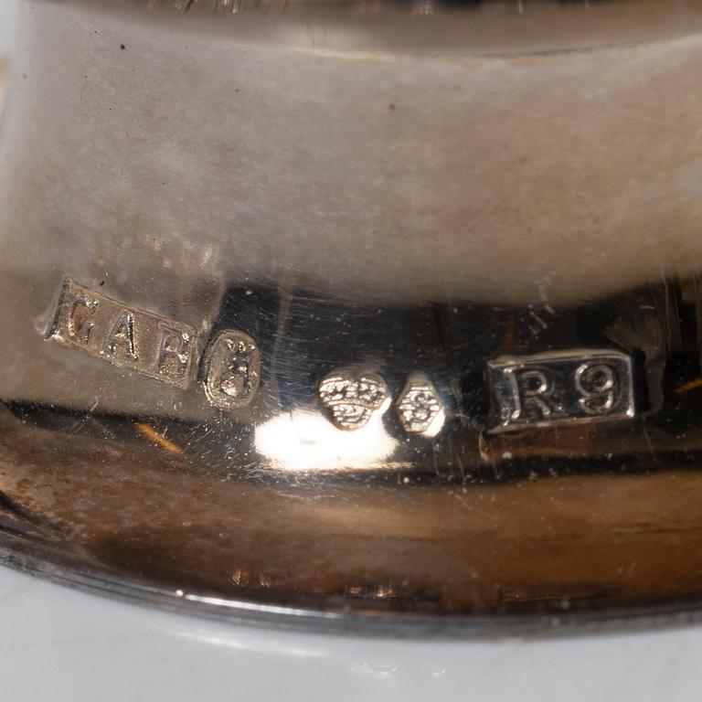 Guldsmedsaktiebolaget (GAB), A set of twelve silver punch mugs, Stockholm 1967-1968.