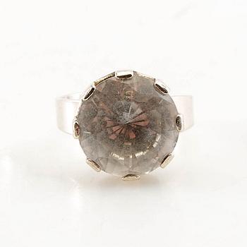 Ring samt armband Alton silver och bergkristall Falköping 1972.
