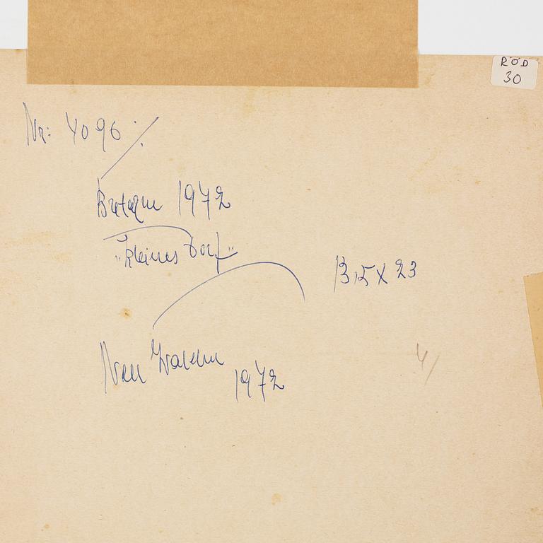 Nell Walden, watercolour on paper, signed and dated-72.