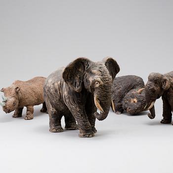 TILGMANS, figuriner i lergods 4 st, 1950-/60-tal.