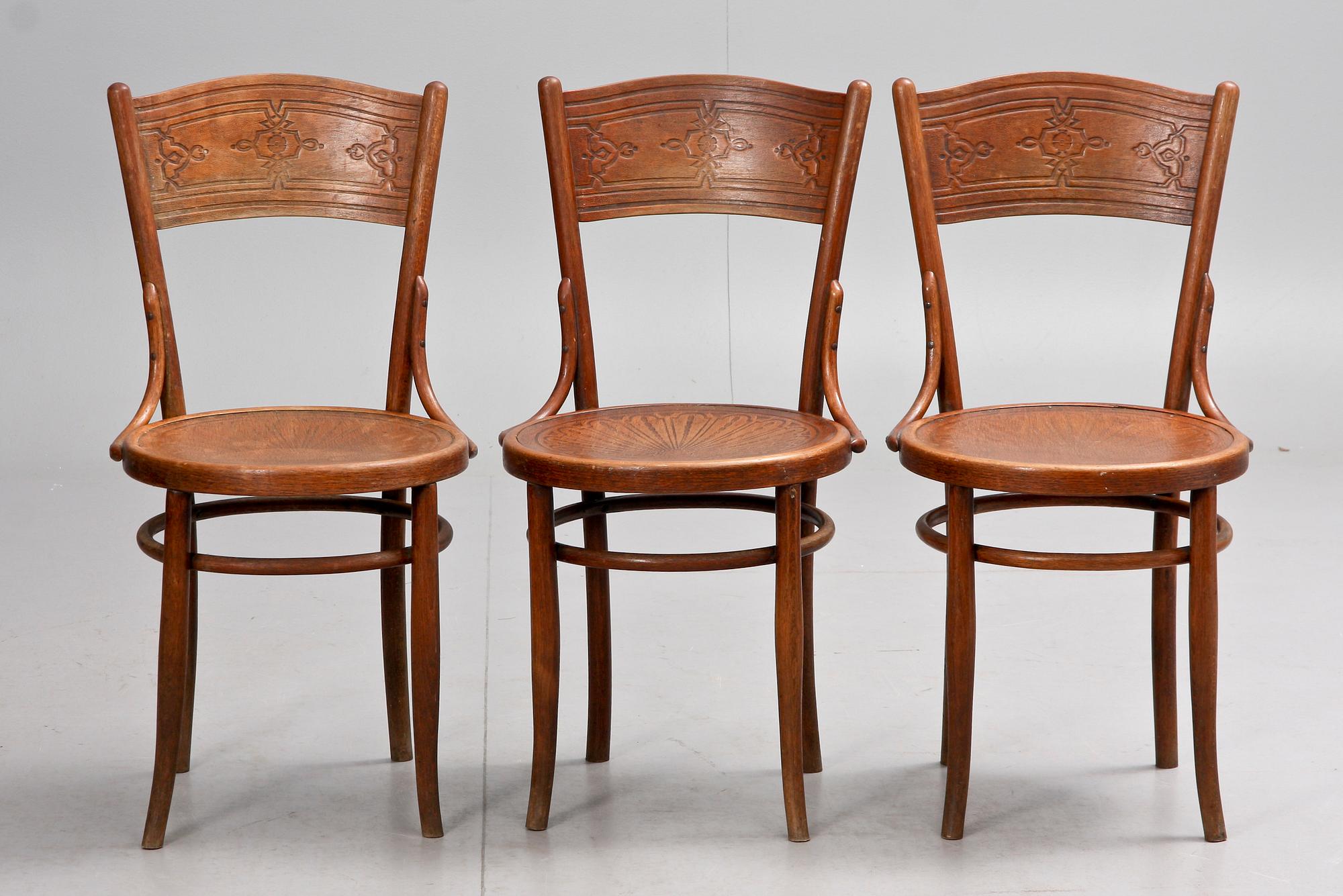 STOLAR, 3 st, Jacob och Josef Kohn, Österrike, 1900-talets första kvartal.