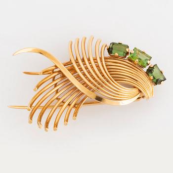 Tourmaline brooch.