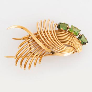 Tourmaline brooch.