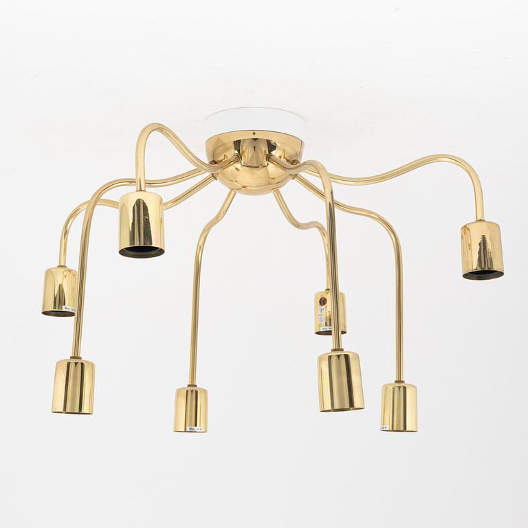 A model 2358 brass ceiling lamp by Josef Frank for Firma Svenskt Tenn.