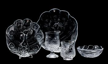 SERVIS, 40 del, glas, "Eden", Lars Hellsten, Orrefors.