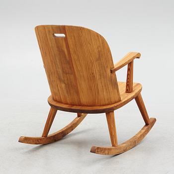 A pine rocking chair, Åby Möbelfabrik, Sweden, 1930's/40's.