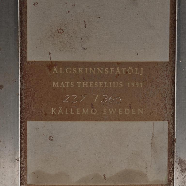 Mats Theselius, an "Älgskinnsfåtöljen" armchair, ed. 237/360, Källemo, Värnamo, post 1991.