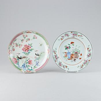 Two famille rose dishes, Qing dynasty, Qianlong (1736-95).