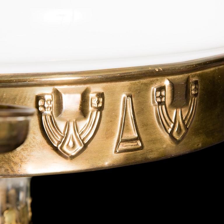 FOTOGENLAMPA / TAKLAMPA, mässing, jugend, tidigt 1900-tal.