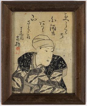 Six (4+2) Japanese color woodblock prints, late 19th/early 20th century.