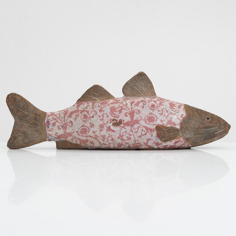 Skulptur, fisk, keramik. Frankrike, 1900-talets början.