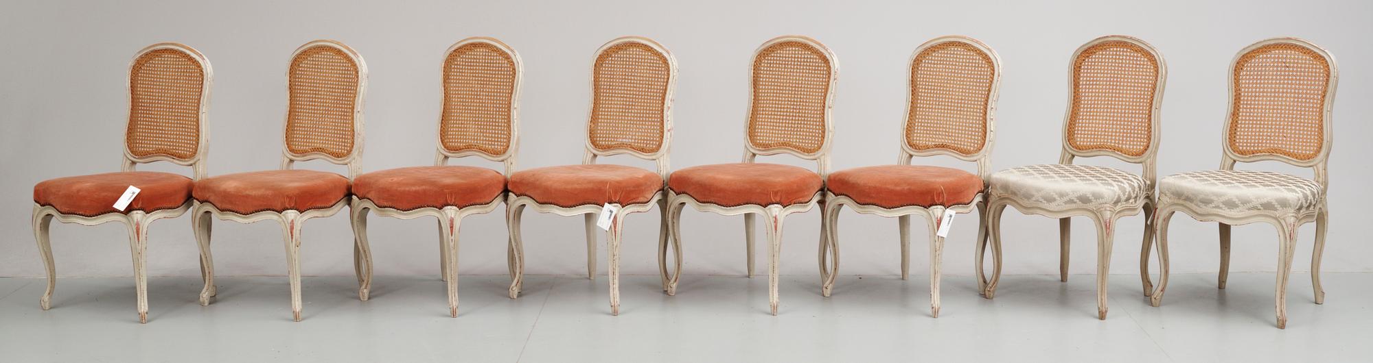 STOLAR, 8 st, Louis XV-stil, 1900-tal.