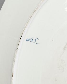 STEKFAT, porslin, "Musselmalet", Royal Copenhagen, sent 1800-tal.