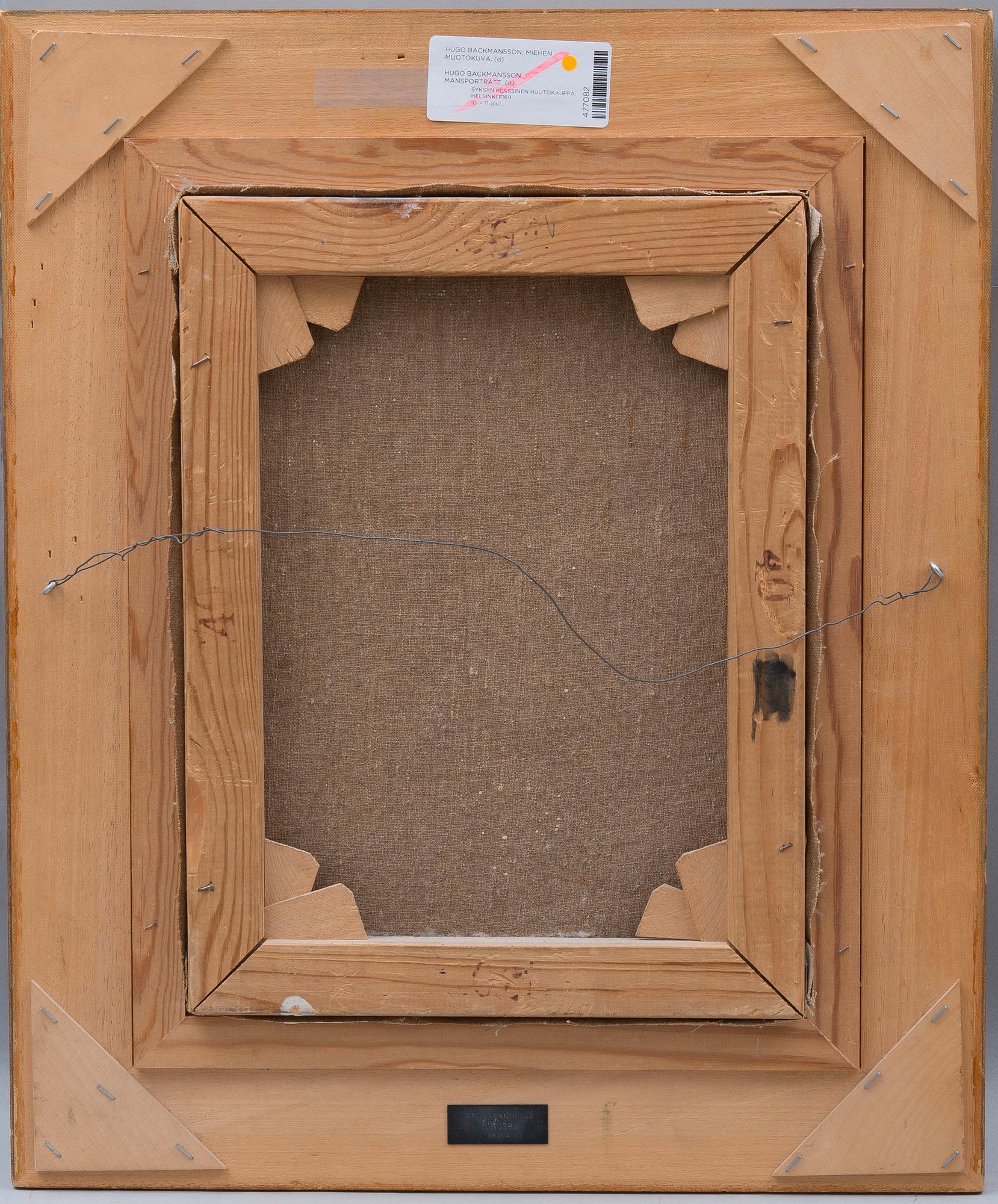 Hugo Backmansson, PORTRAIT OF A MAN.