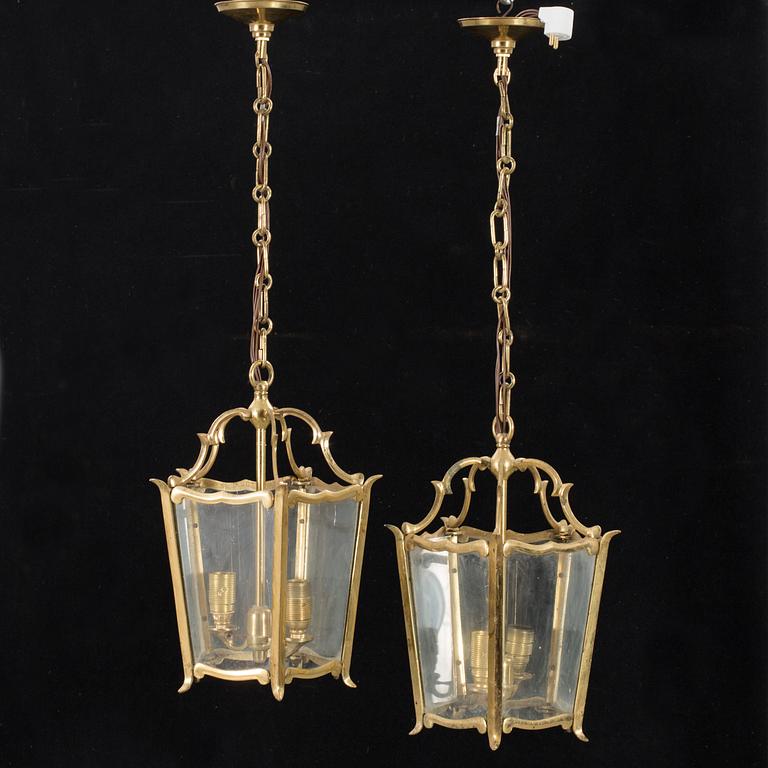 A PAIR OF CEILING LAMPS, 20th century,