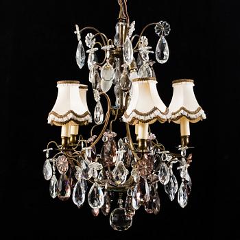 A rococo style chandelier, 20th century.