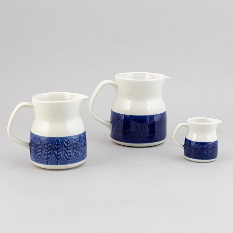 A Hertha Bengtsson 'Koka Blå' dinner service, 84 pcs, Rörstrand, designed 1956.