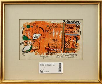 Madeleine Pyk · MADELEINE PYK, goache, sign o dat 1971.