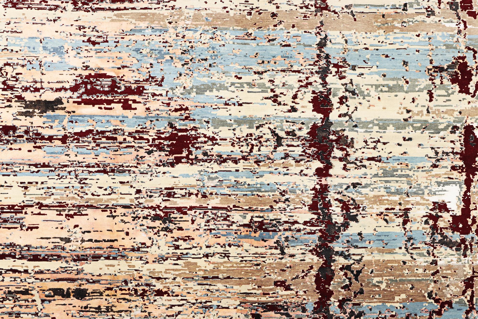 An oriental carpet with modern design, ca. 377 x 277 cm.