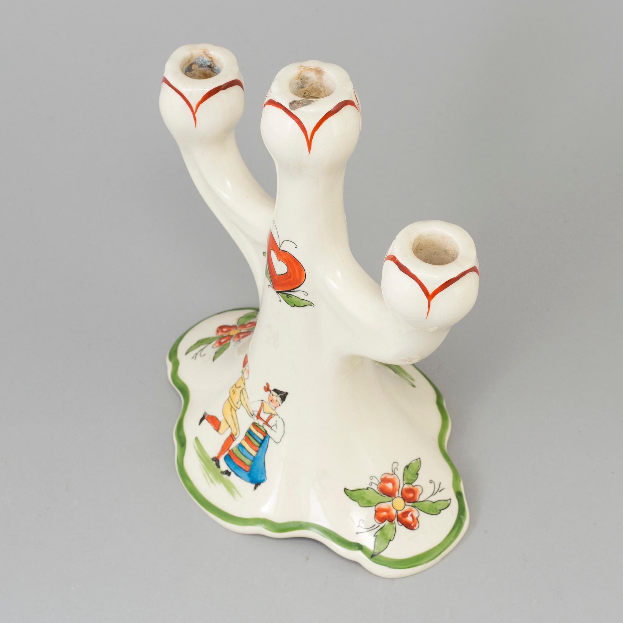 KANDELABER, "Daladansen", Rörstrand, jugend, 1900-talets början.