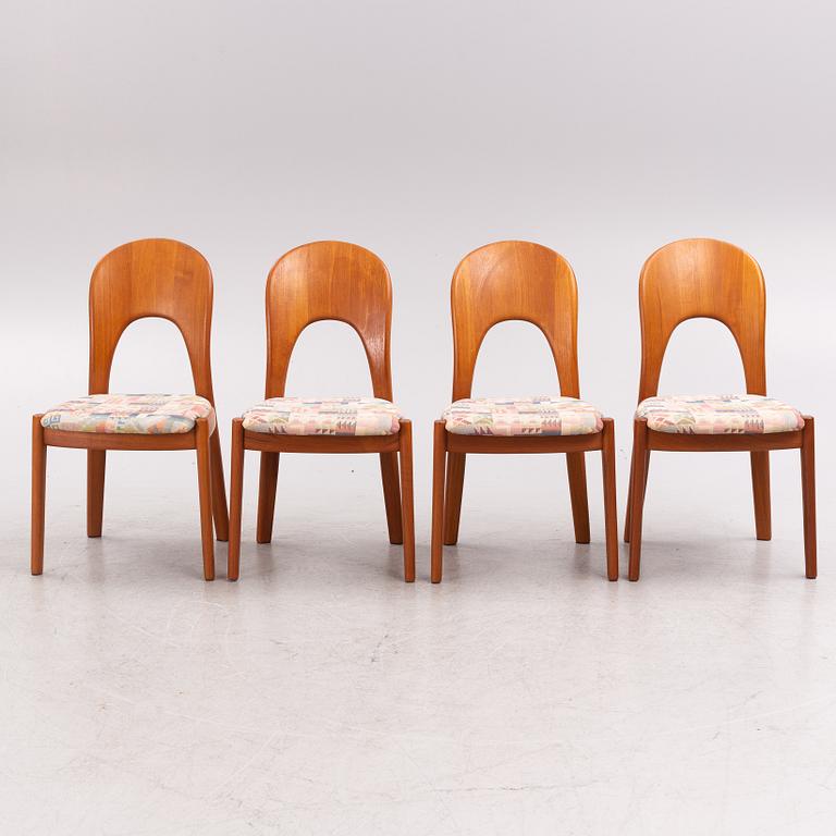 Niels Koefoed, a set of four chairs, Denmark, second half of the 20th Century.