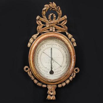 A LOUIS XVI THERMOMETER AND BAROMETER, FRANCE, LATE 18TH CENTURY.