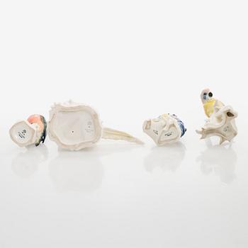 Figuriner, porslin, 4st, Karl Ens, Volksted Tyskland, 1900-tal.