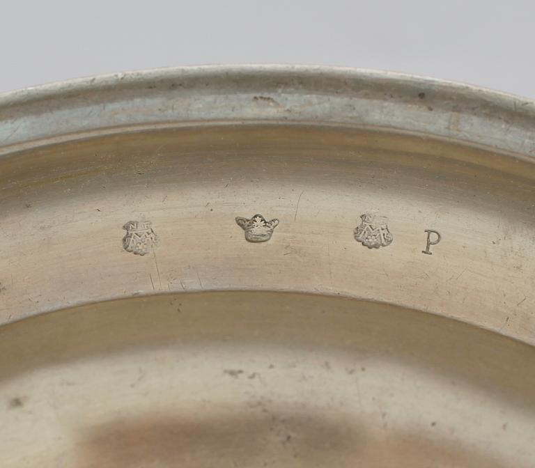 SKÅLFAT, tenn, Nils Christophersson Forss, Västerås 1756.