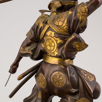 A Japanese bronze sculpture, Meiji period (1868-1912).