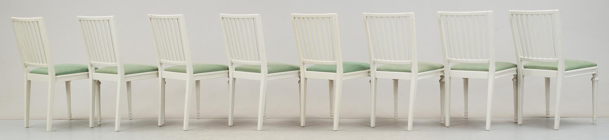 STOLAR, 8 st, gustaviansk stil, 1900-talets slut.