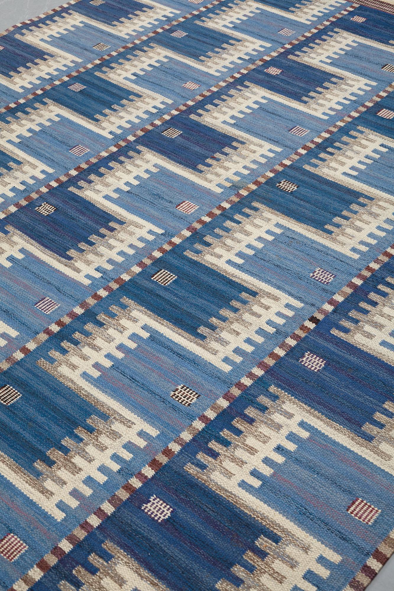 Marianne Richter, matto, "Kattegatt", flat weave, ca 311,5-313,5 x 245-248 cm, signed AB MMF MR.