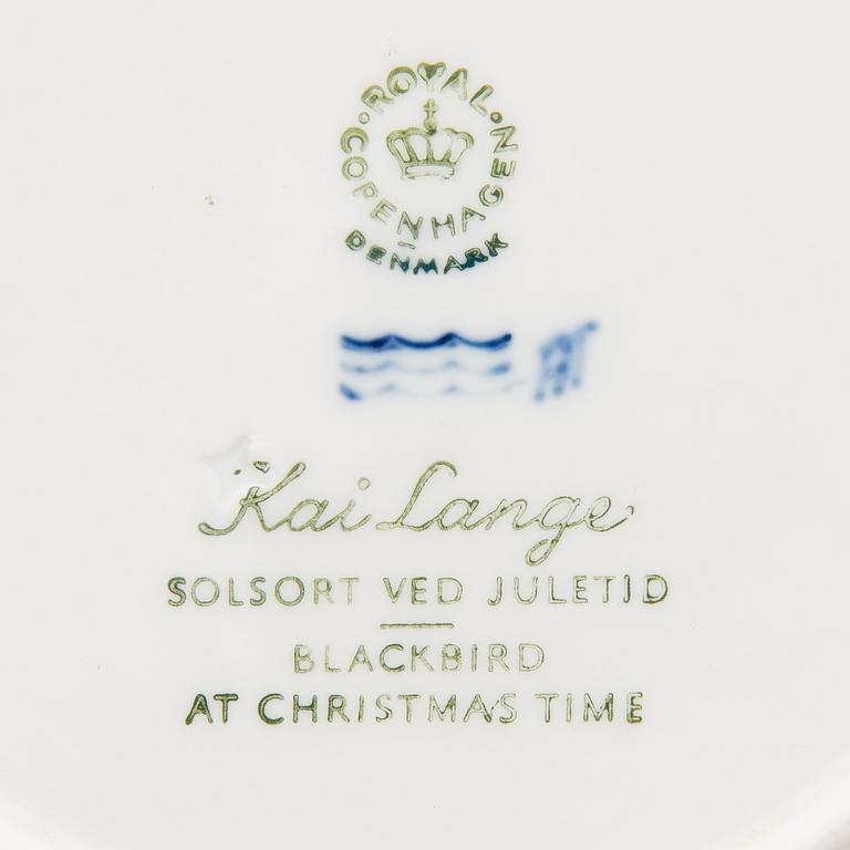 A set of 38 porcelain Christmas plates, Royal Copenhagen, Denmark, 1966 + 1973-2009.