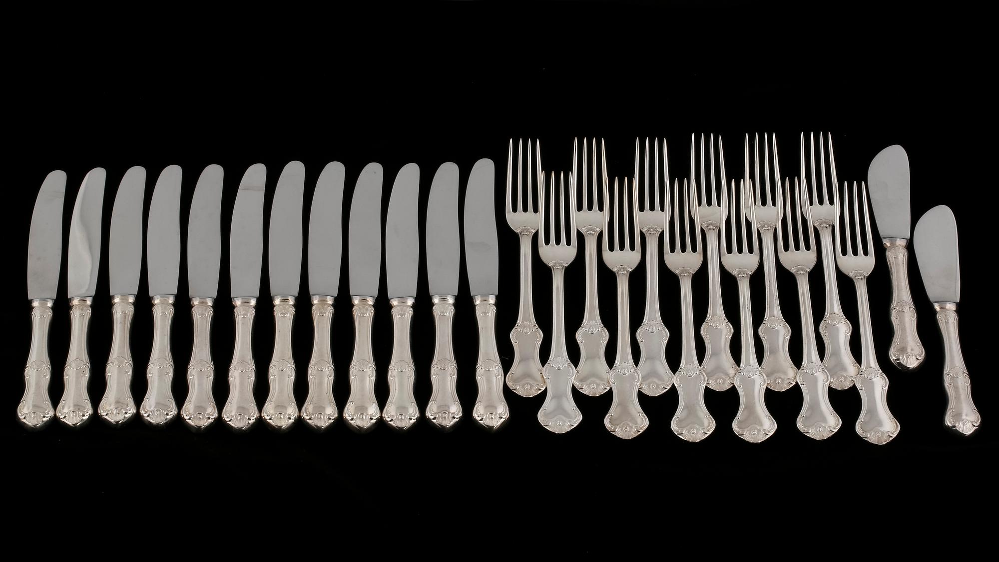 MATBESTICK, "Patricia", 62 delar, silver, ca 2100 g.