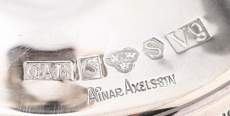 LJUSSTAKAR, 1 par, silver, Ainar Axelsson, GAB, 1971.