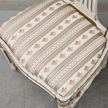 STOLAR, 3 stycken, gustavianska stockholmsarbeten, 1700-talets slut.