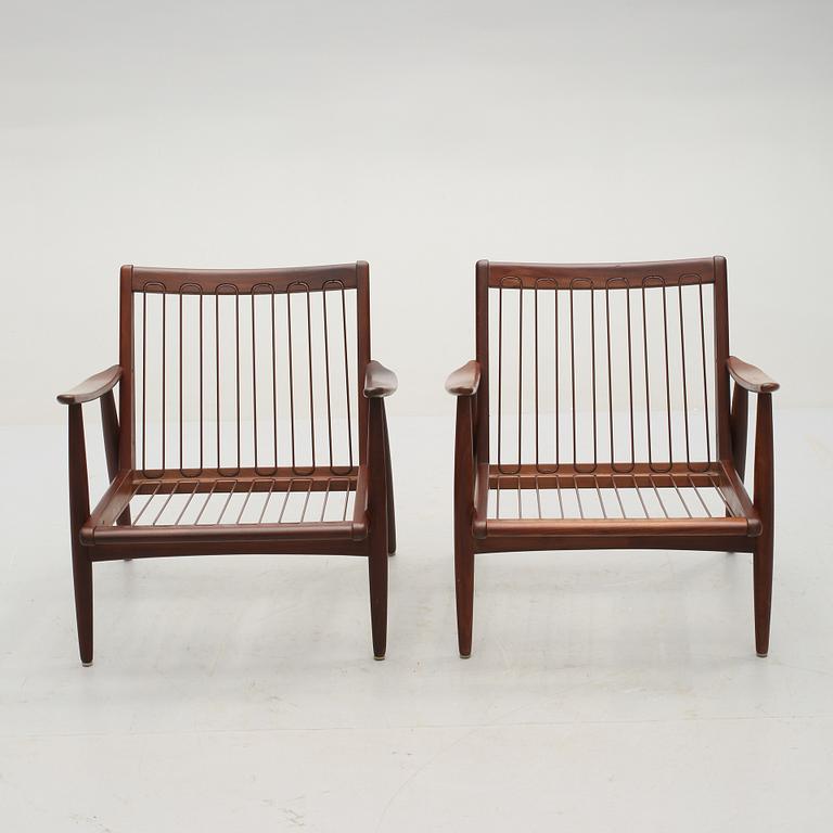 FÅTÖLJER, ett par, troligen Danmark, 1950/60-tal.