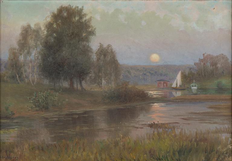 ANSHELM SCHULTZBERG, oil on canvas, signed A. Schultzberg.