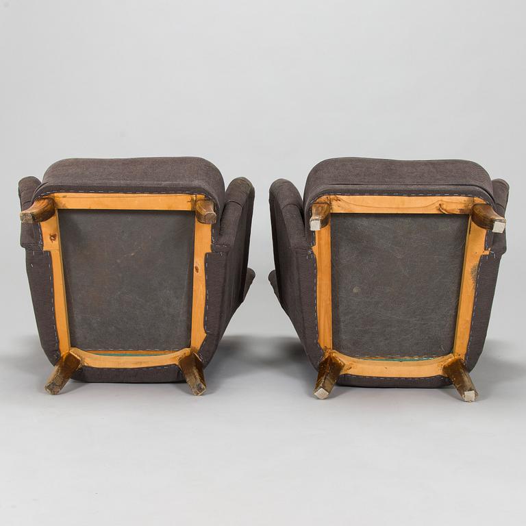 Ilmari Lappalainen, a pair of 1950's 'Laila' armchairs for Asko, Finland.